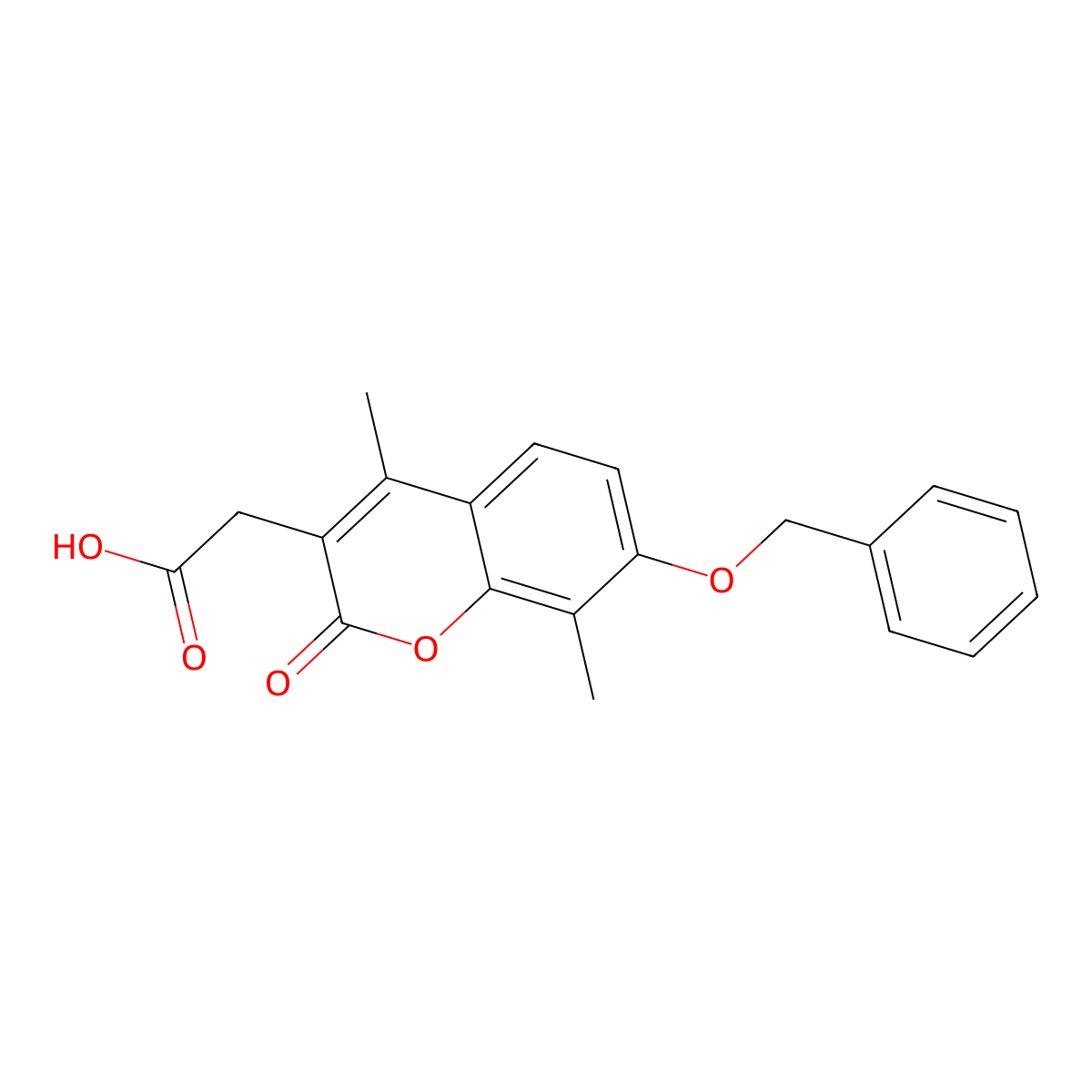 [7-(benzyloxy)-4,8-dimethyl-2-oxo-2H-chromen-3-yl]acetic acid molecular structure, CAS 694506-64-4
