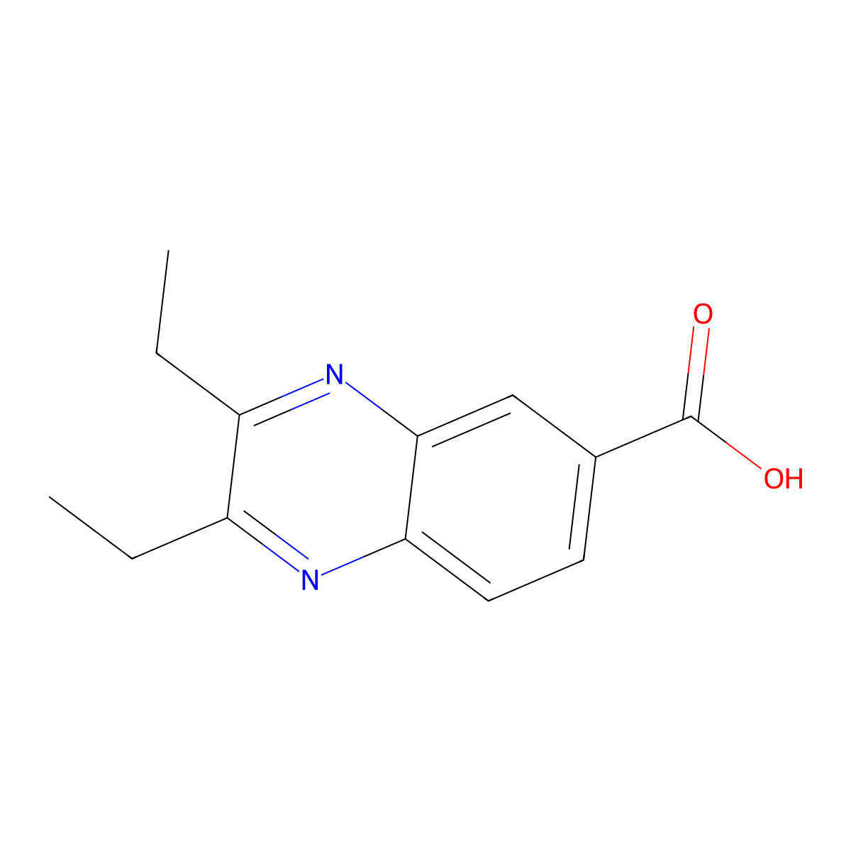 2,3-Diethylquinoxaline-6-carboxylic acid molecular structure, CAS 694506-87-1
