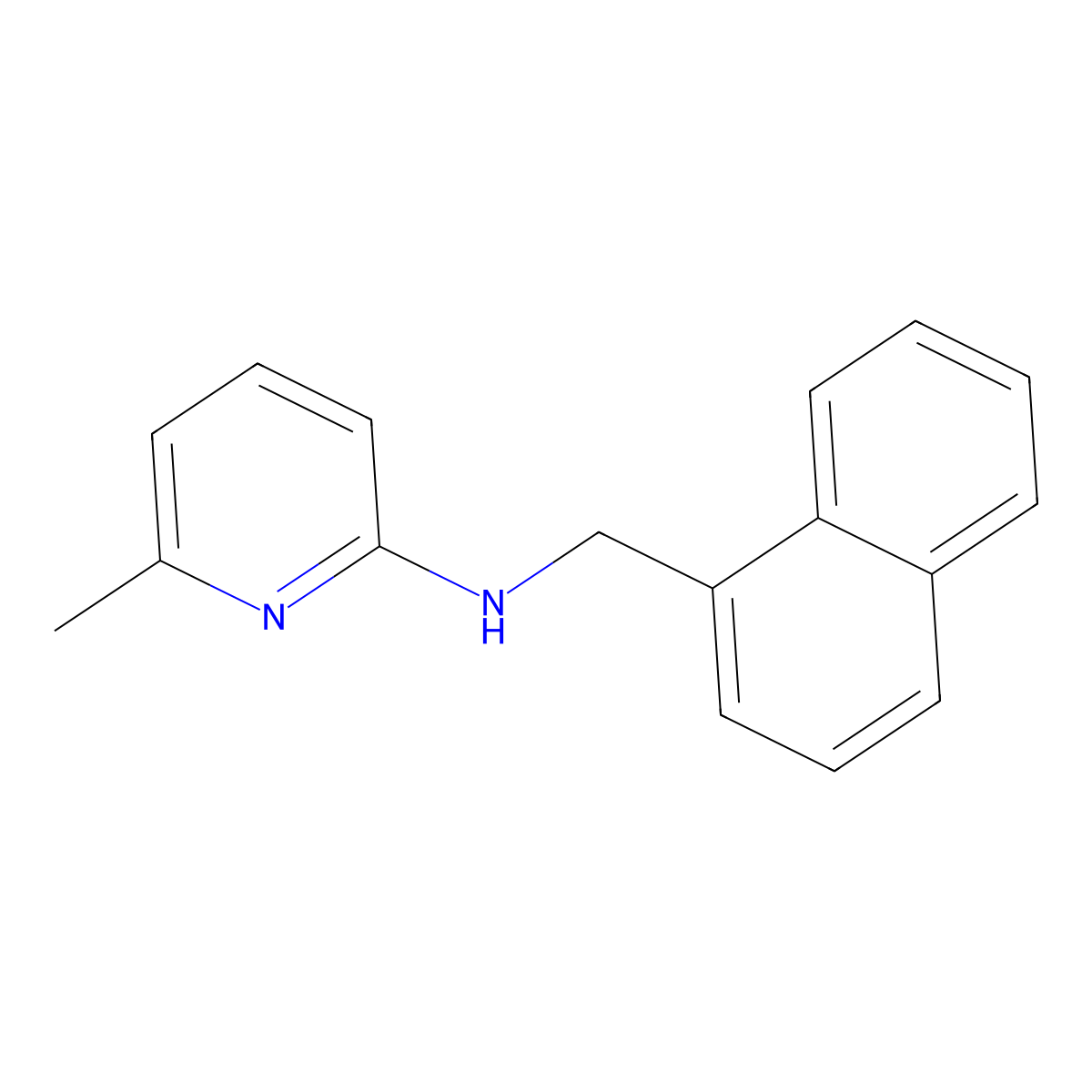 6-methyl-N-(naphthalen-1-ylmethyl)pyridin-2-amine molecular structure, CAS 694507-12-5
