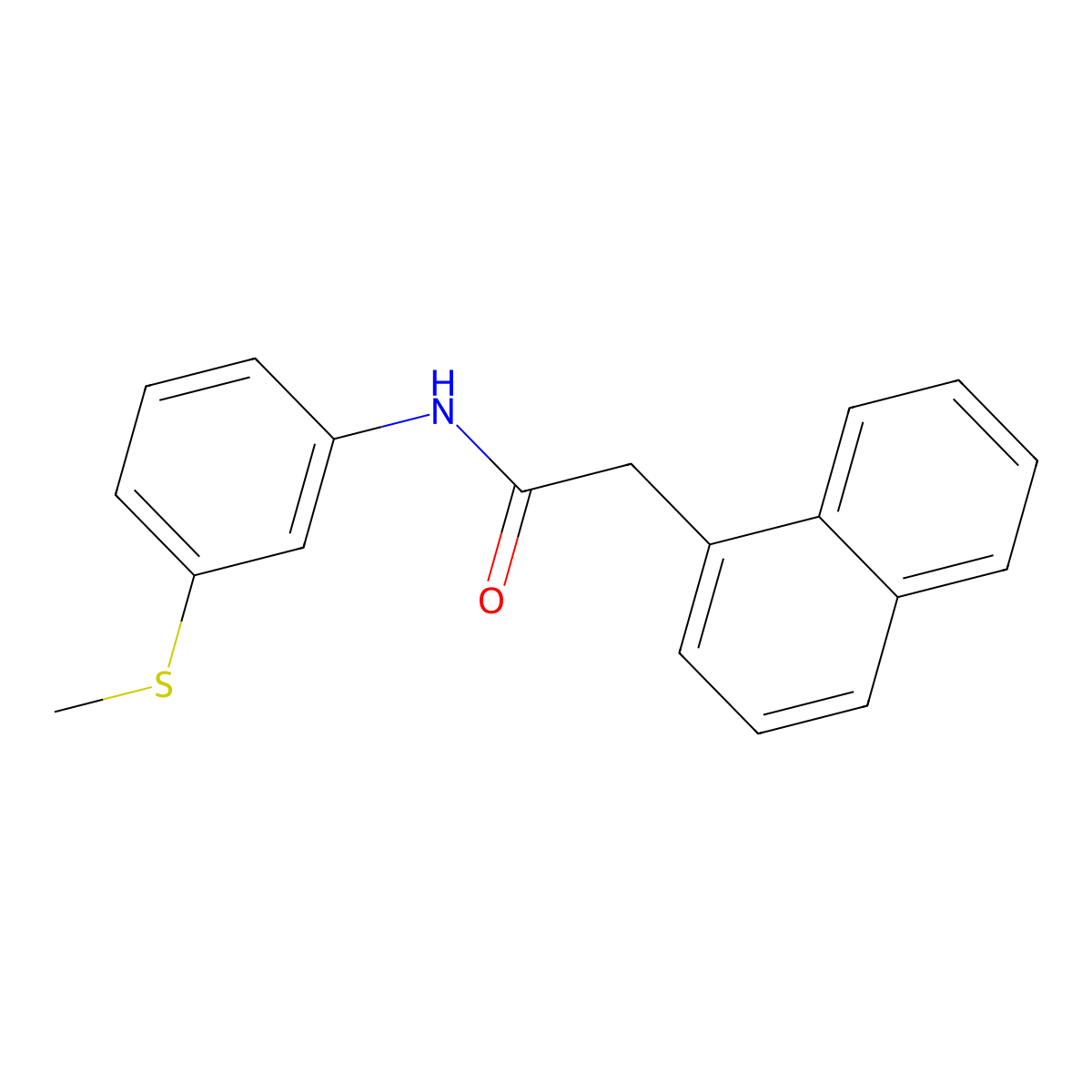 N-(3-methylsulfanylphenyl)-2-naphthalen-1-ylacetamide molecular structure, CAS 694507-26-1
