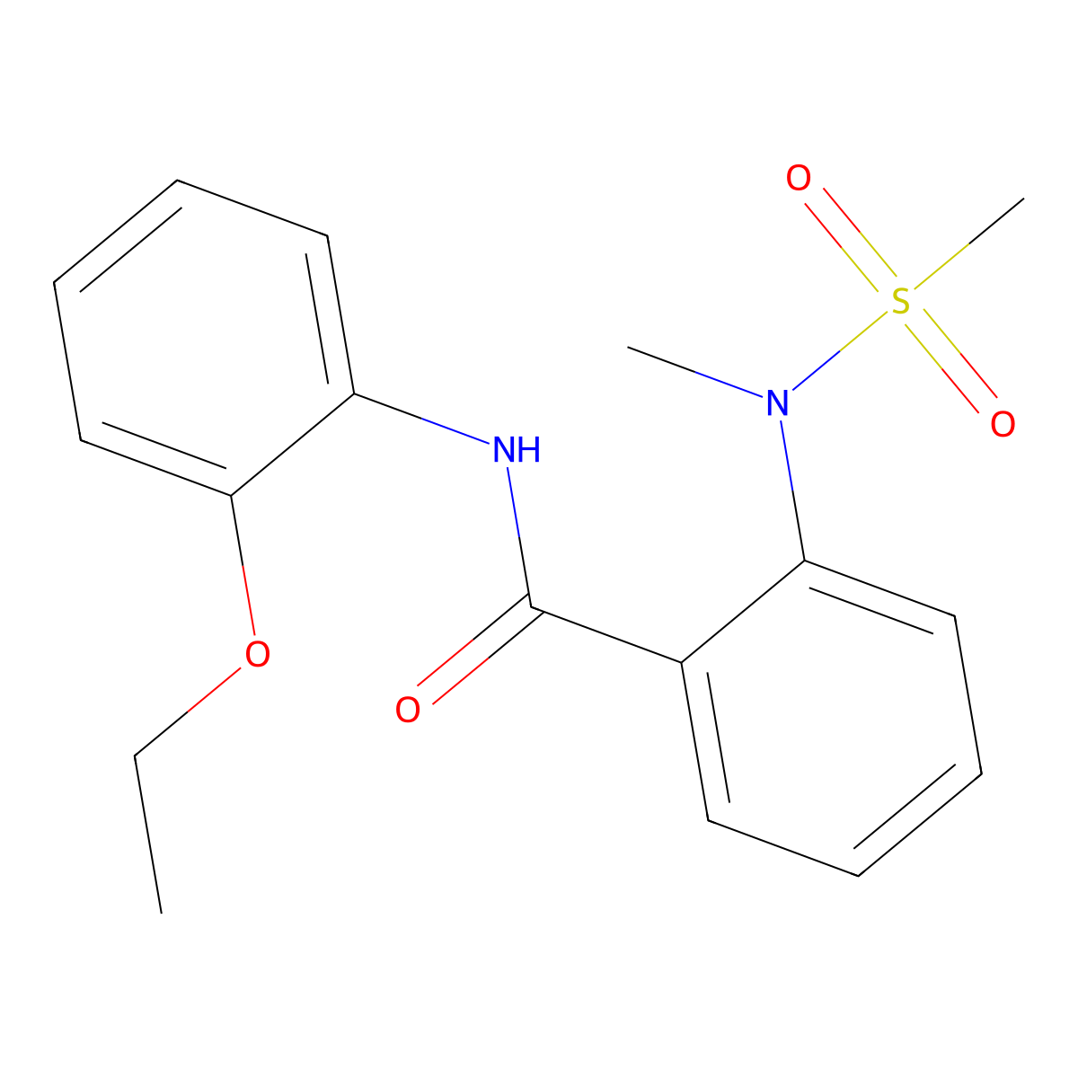 N-(2-ethoxyphenyl)-2-[methyl(methylsulfonyl)amino]benzamide molecular structure, CAS 694507-40-9