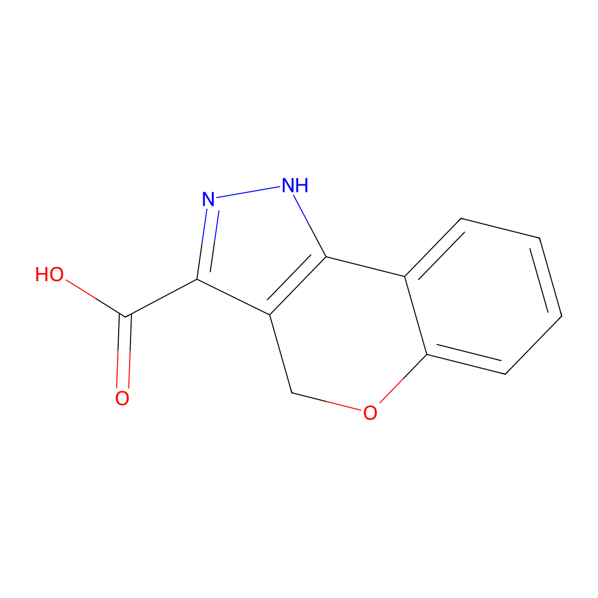 1,4-Dihydrochromeno[4,3-c]pyrazole-3-carboxylic acid molecular structure, CAS 694507-52-3