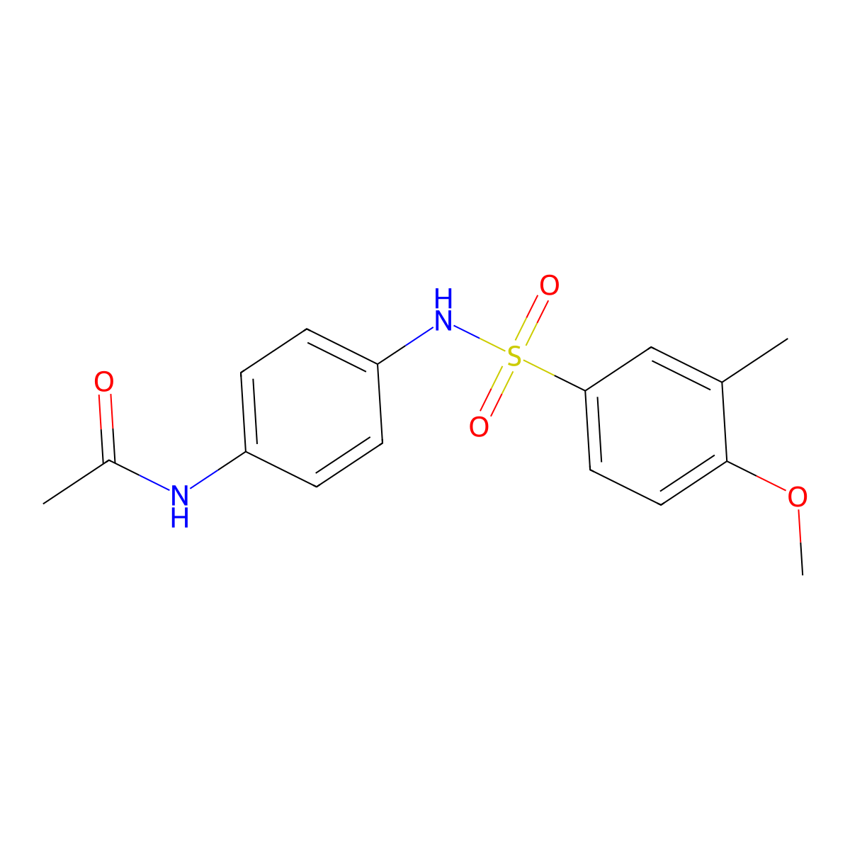 N-[4-[(4-methoxy-3-methylphenyl)sulfonylamino]phenyl]acetamide molecular structure, CAS 694507-60-3