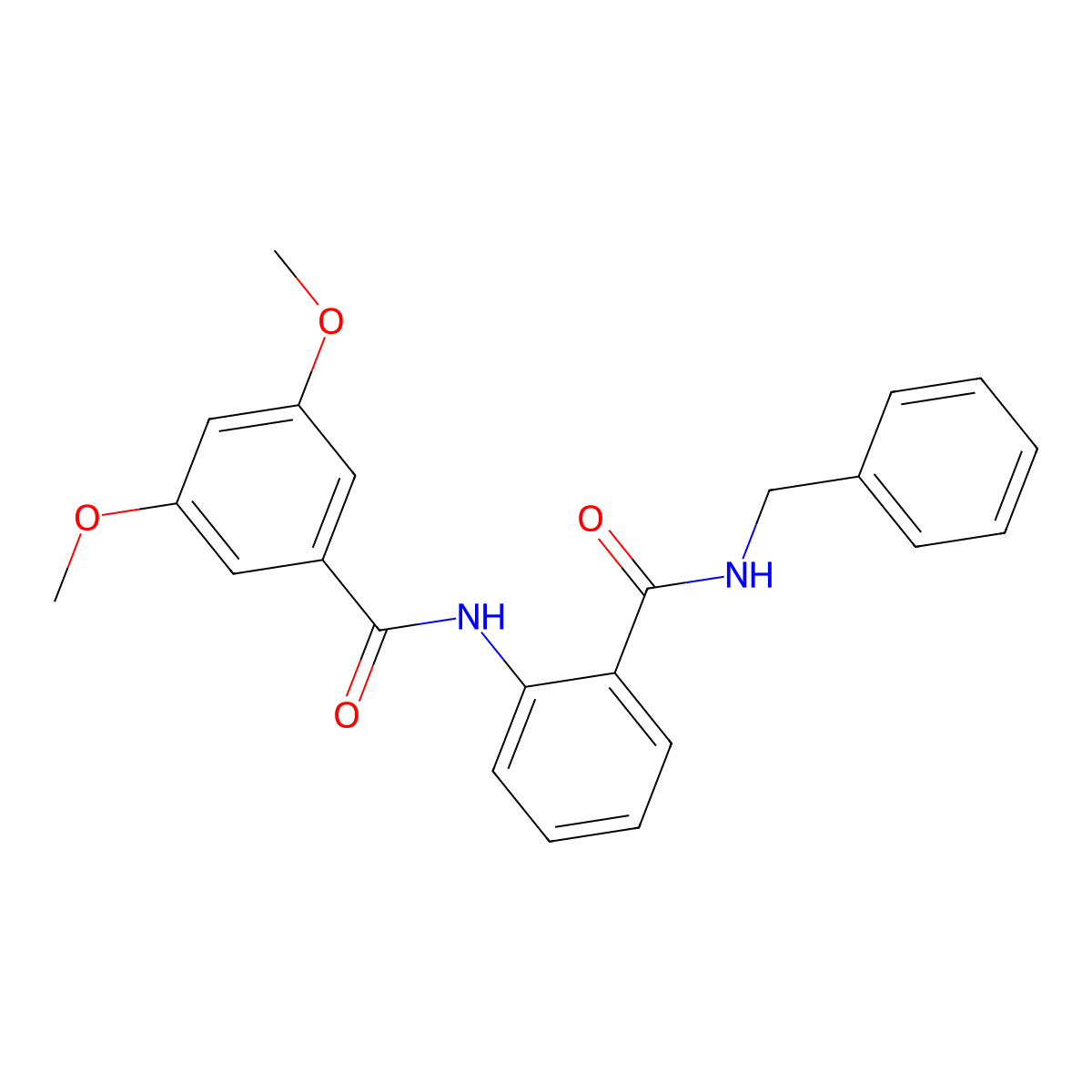N-[2-(benzylcarbamoyl)phenyl]-3,5-dimethoxybenzamide molecular structure, CAS 694507-79-4