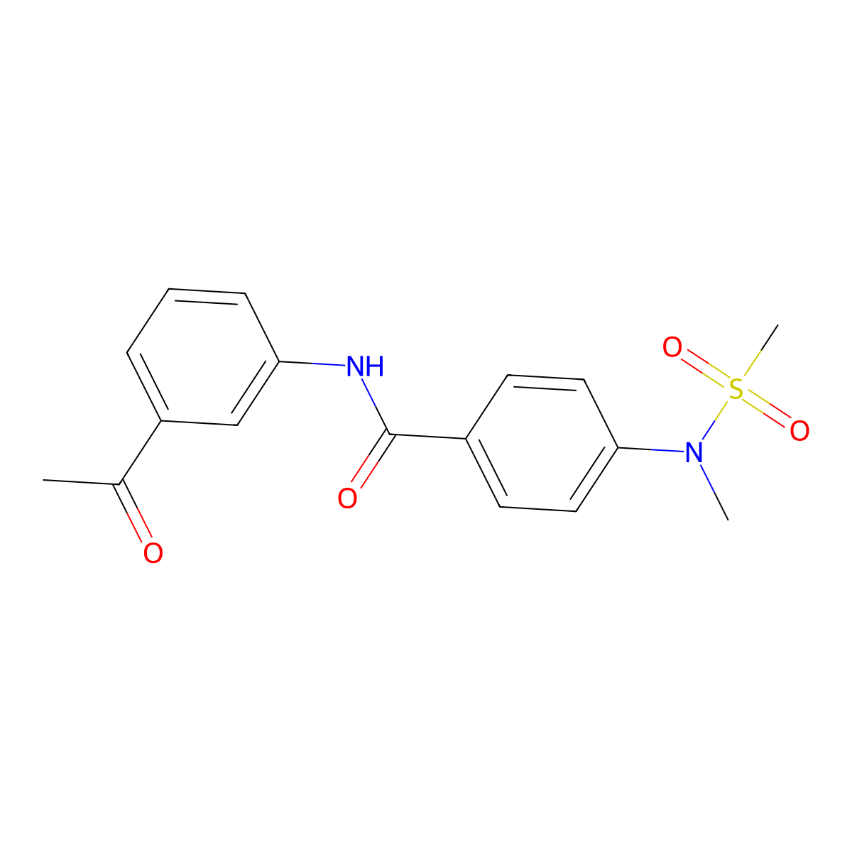 N-(3-acetylphenyl)-4-[methyl(methylsulfonyl)amino]benzamide molecular structure, CAS 694507-91-0