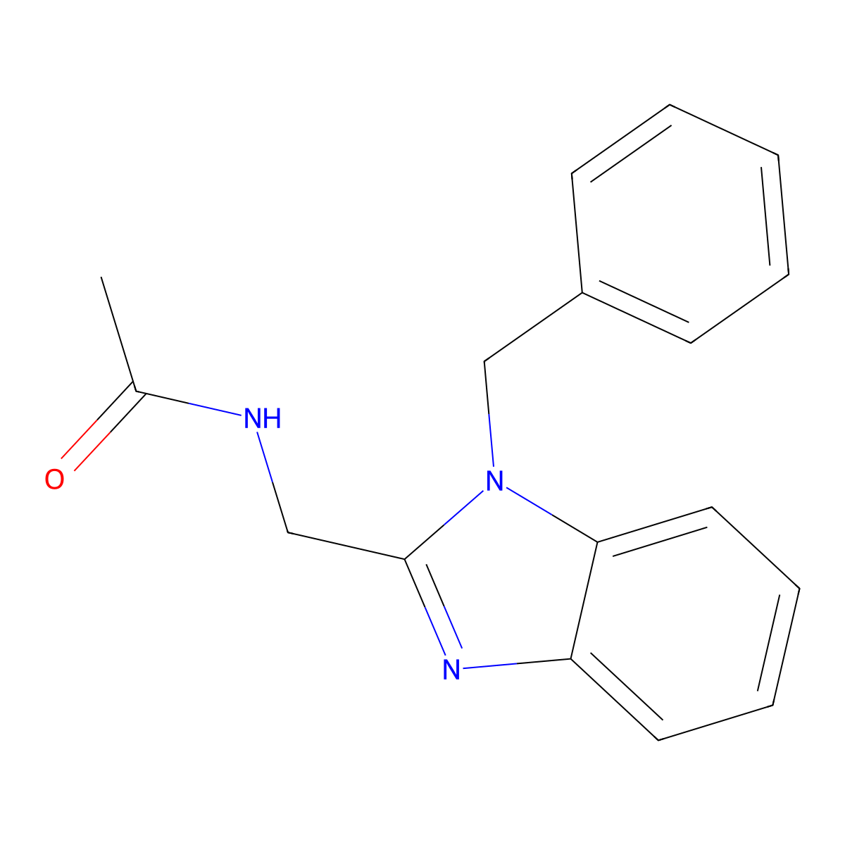 N-[(1-benzylbenzimidazol-2-yl)methyl]acetamide molecular structure, CAS 694508-51-5