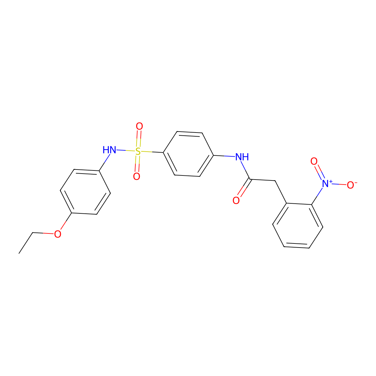 N-[4-[(4-ethoxyphenyl)sulfamoyl]phenyl]-2-(2-nitrophenyl)acetamide molecular structure, CAS 694508-98-0