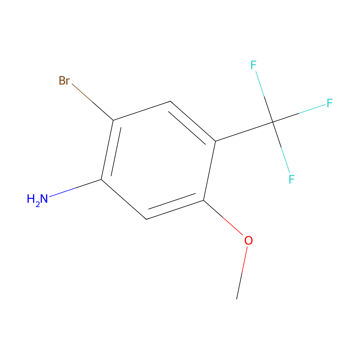 2-Bromo-5-methoxy-4-(trifluoromethyl)aniline molecular structure, CAS 694514-19-7
