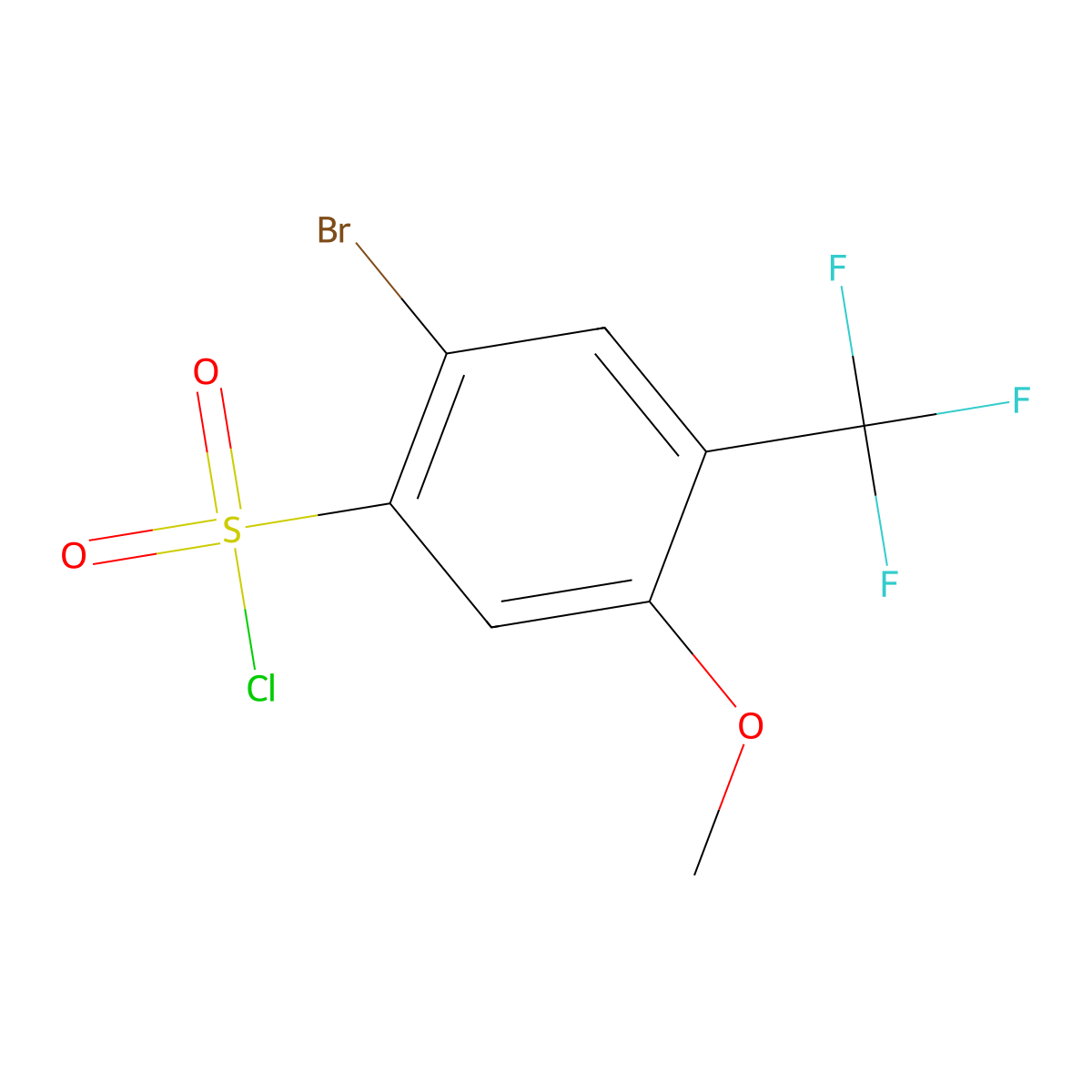 2-Bromo-5-methoxy-4-(trifluoromethyl)benzenesulfonyl chloride molecular structure, CAS 694514-20-0