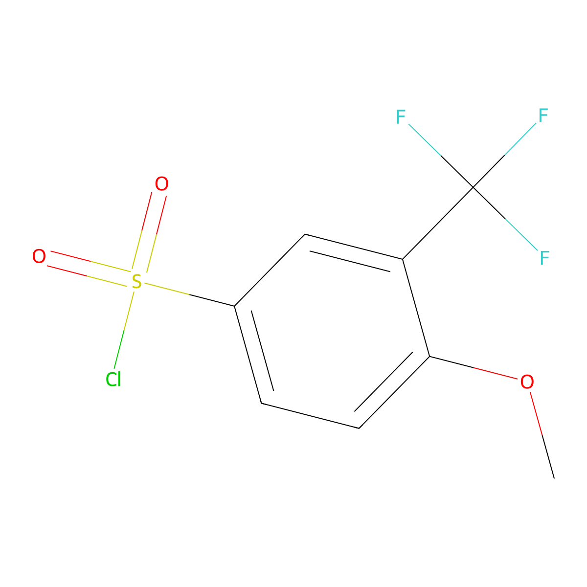 4-Methoxy-3-(trifluoromethyl)benzenesulfonyl chloride molecular structure, CAS 694514-21-1