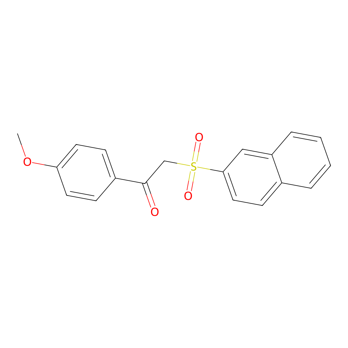 1-(4-Methoxyphenyl)-2-(2-naphthylsulfonyl)ethanone molecular structure, CAS 694515-19-0
