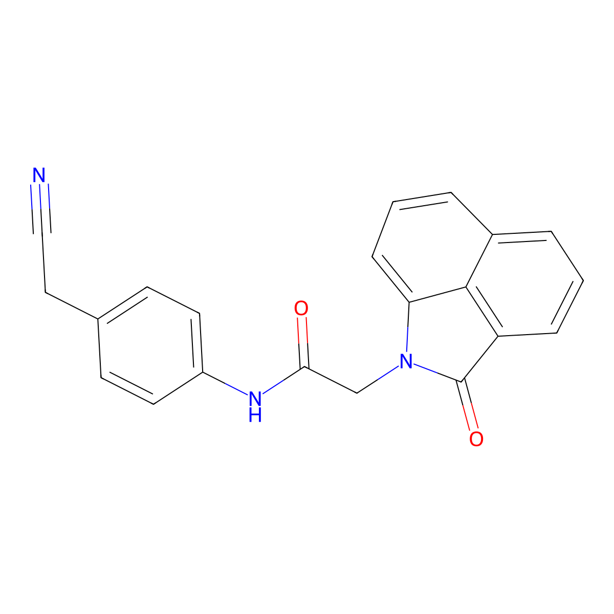 N-[4-(cyanomethyl)phenyl]-2-(2-oxobenzo[cd]indol-1(2H)-yl)acetamide molecular structure, CAS 694515-51-0