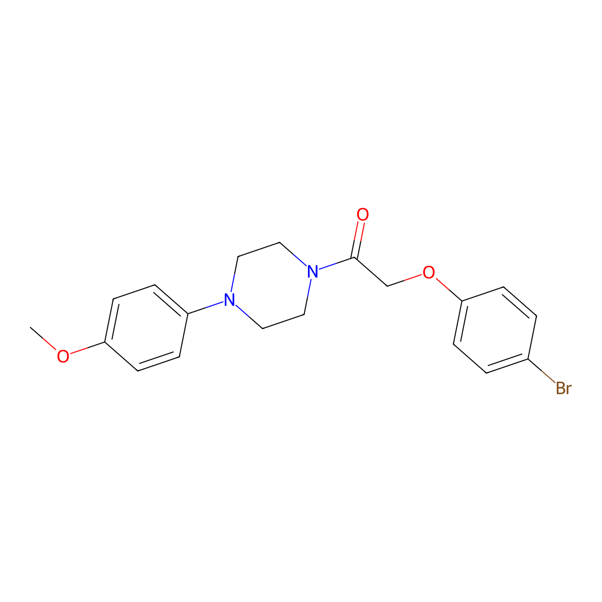 2-(4-Bromophenoxy)-1-[4-(4-methoxyphenyl)piperazin-1-yl]ethanone molecular structure, CAS 694516-05-7