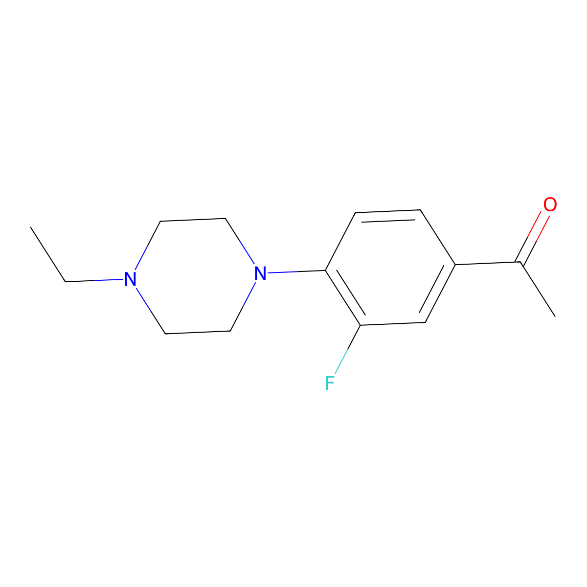 1-[4-(4-Ethylpiperazin-1-yl)-3-fluorophenyl]ethan-1-one molecular structure, CAS 694517-02-7