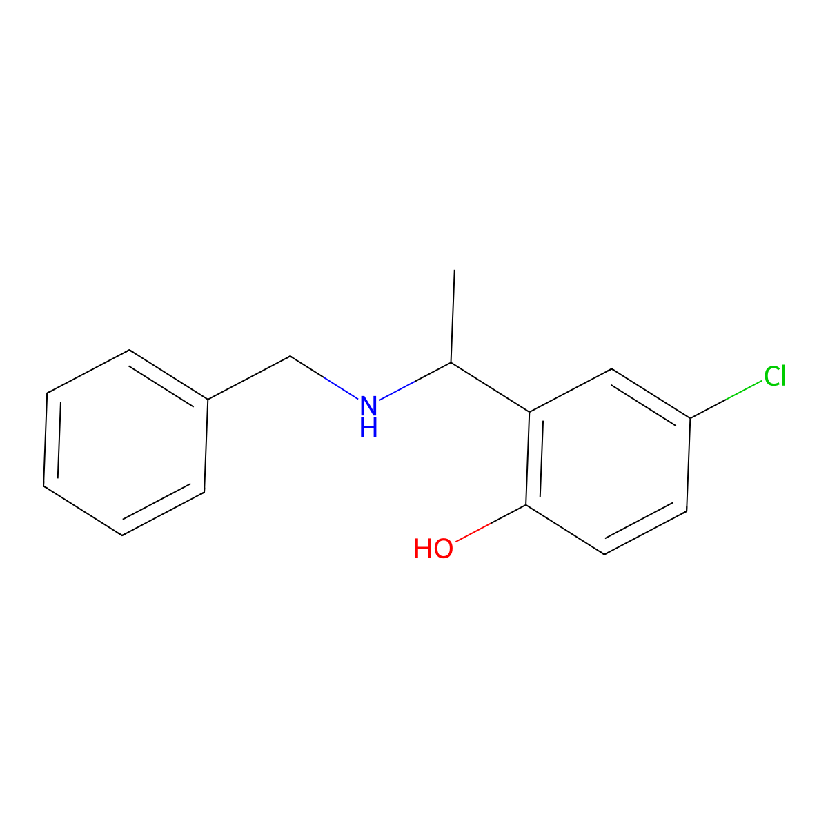 2-[1-(Benzylamino)ethyl]-4-chlorophenol molecular structure, CAS 694517-10-7