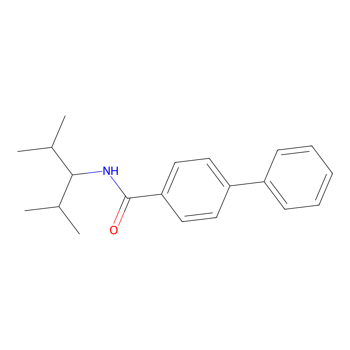 N-(2,4-dimethylpentan-3-yl)biphenyl-4-carboxamide molecular structure, CAS 694517-44-7