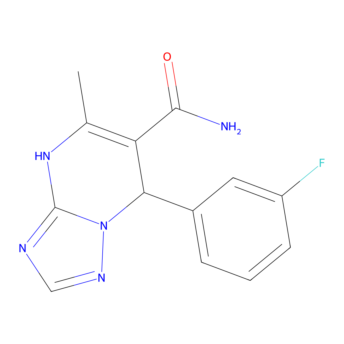 7-(3-Fluorophenyl)-5-methyl-4,7-dihydro[1,2,4]triazolo[1,5-a]pyrimidine-6-carboxamide molecular structure, CAS 694517-61-8