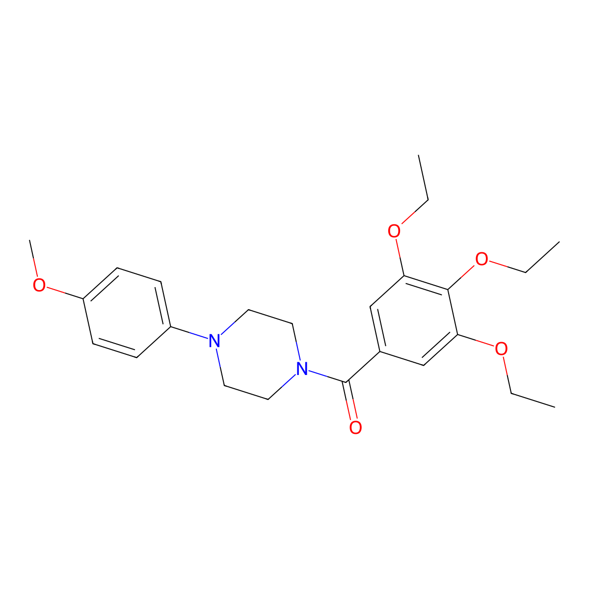 [4-(4-Methoxyphenyl)piperazin-1-yl]-(3,4,5-triethoxyphenyl)methanone molecular structure, CAS 694517-73-2