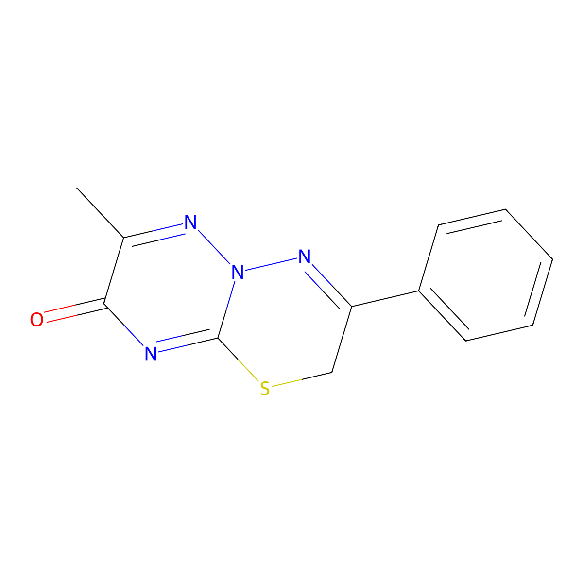 7-methyl-3-phenyl-2H,8H-[1,2,4]triazino[3,2-b][1,3,4]thiadiazin-8-one molecular structure, CAS 694517-92-5