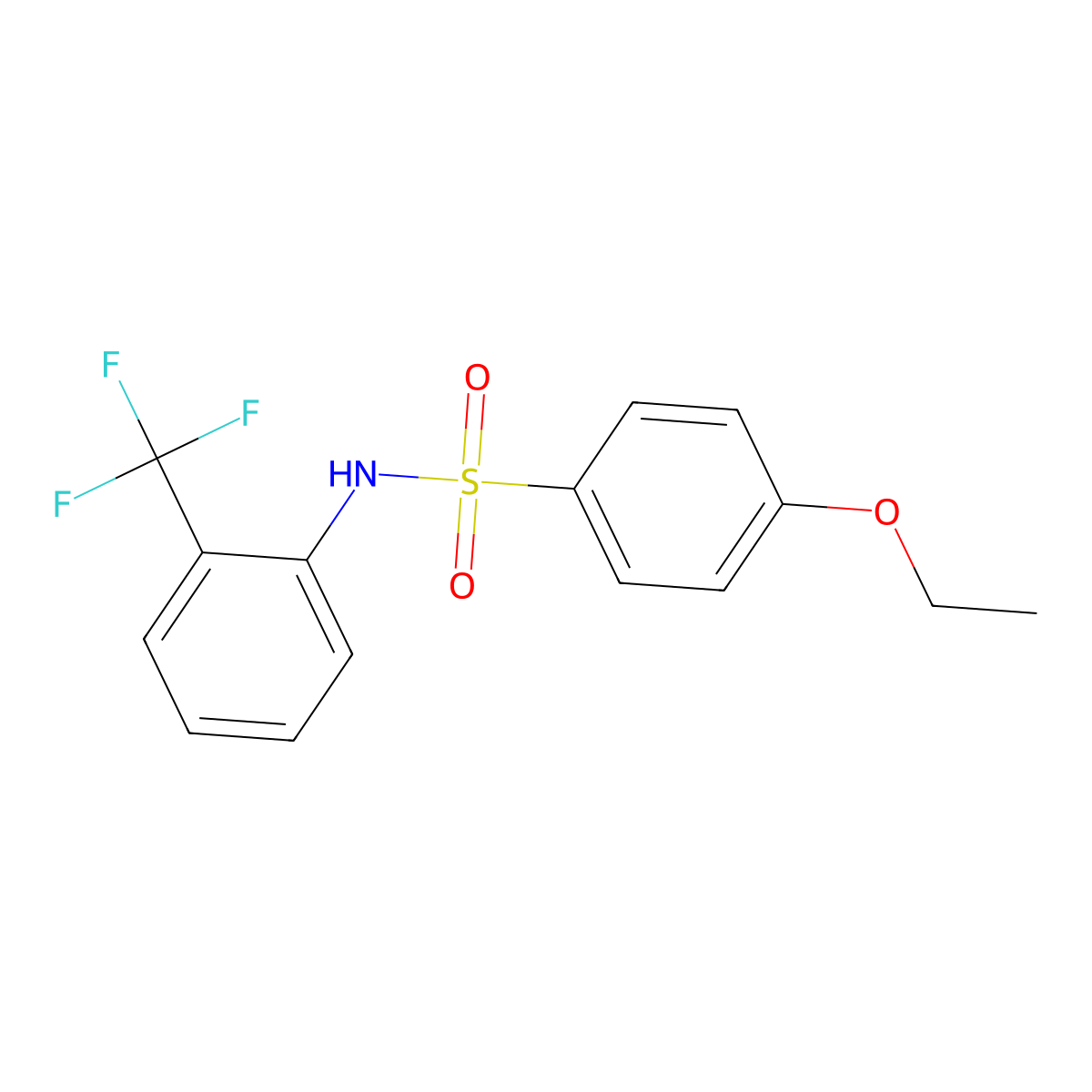 4-ethoxy-N-[2-(trifluoromethyl)phenyl]benzenesulfonamide molecular structure, CAS 694518-02-0