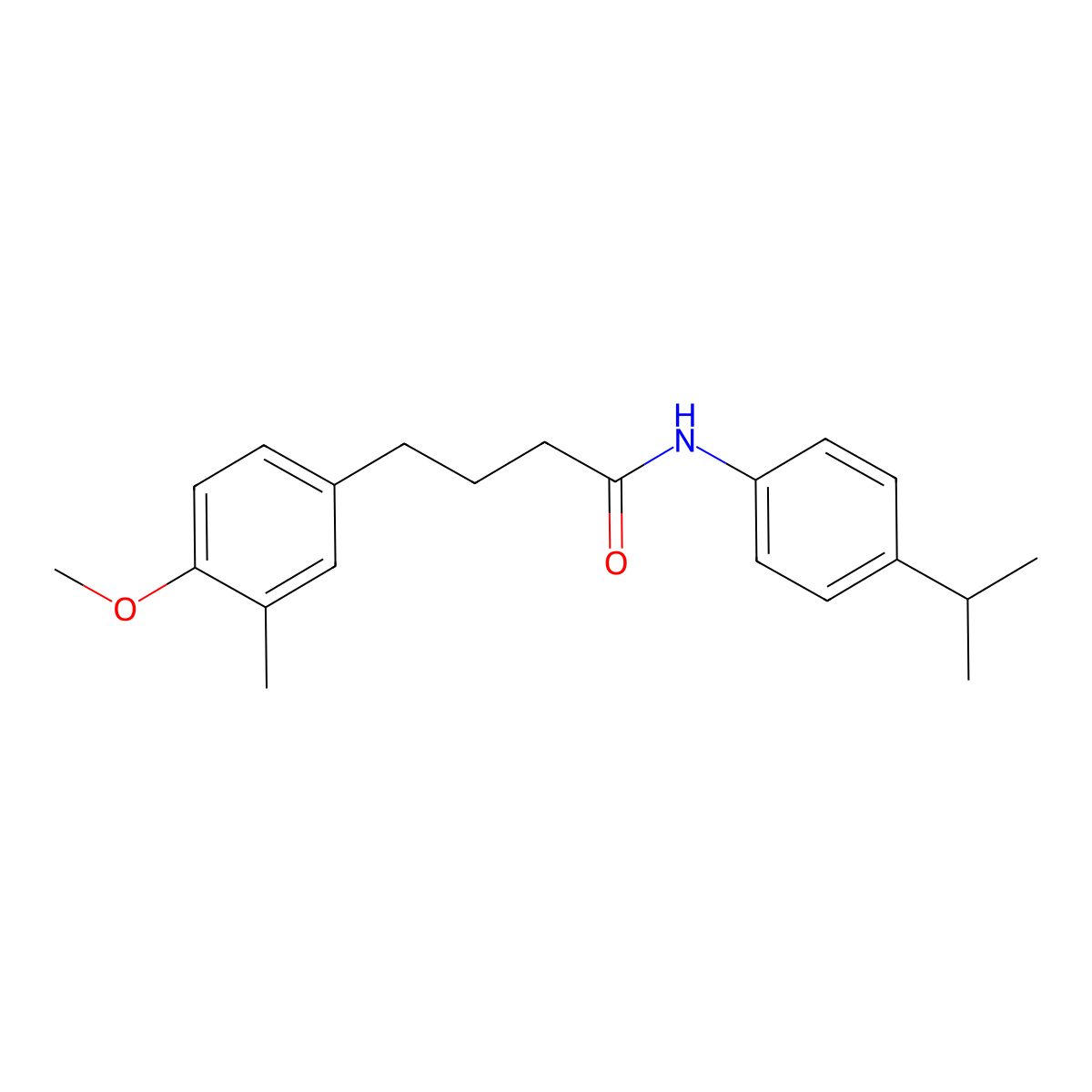 4-(4-methoxy-3-methylphenyl)-N-(4-propan-2-ylphenyl)butanamide molecular structure, CAS 694518-09-7