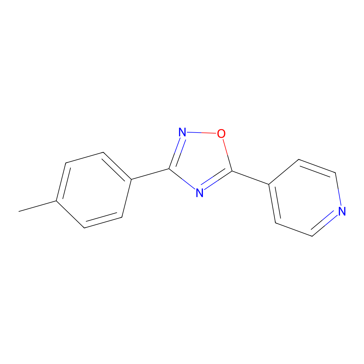 4-[3-(4-Methylphenyl)-1,2,4-oxadiazol-5-yl]pyridine molecular structure, CAS 694518-49-5