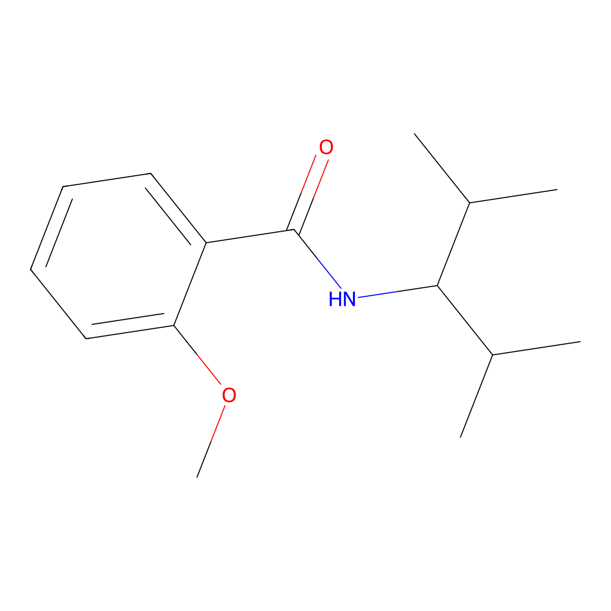 N-(2,4-dimethylpentan-3-yl)-2-methoxybenzamide molecular structure, CAS 694518-51-9