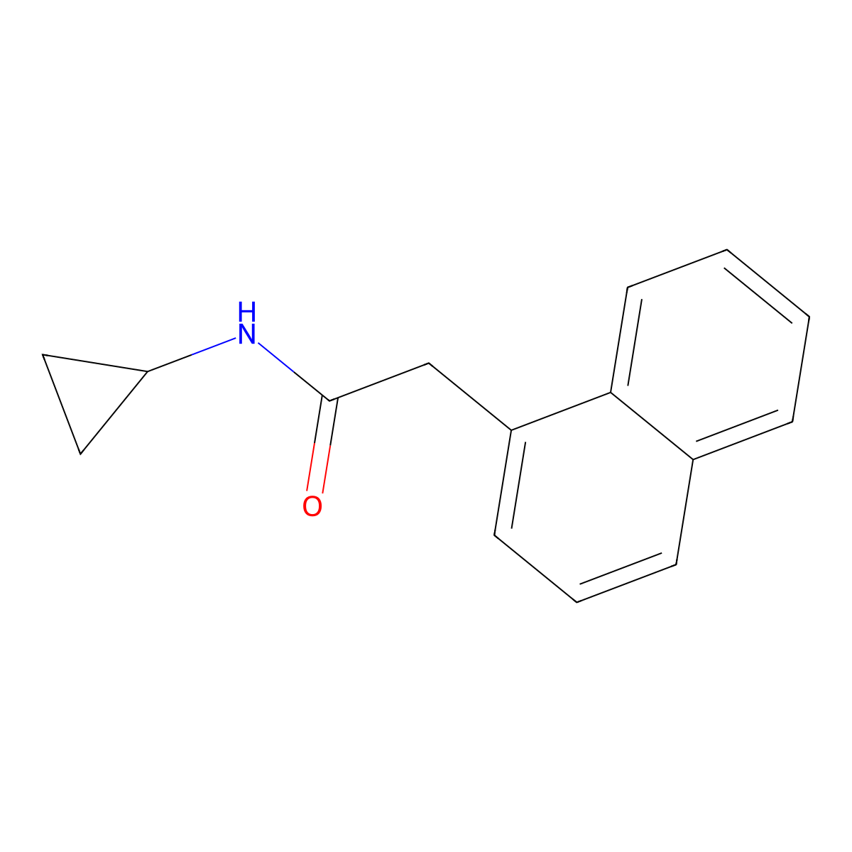 N-Cyclopropyl-2-(naphthalen-1-YL)acetamide molecular structure, CAS 694518-58-6