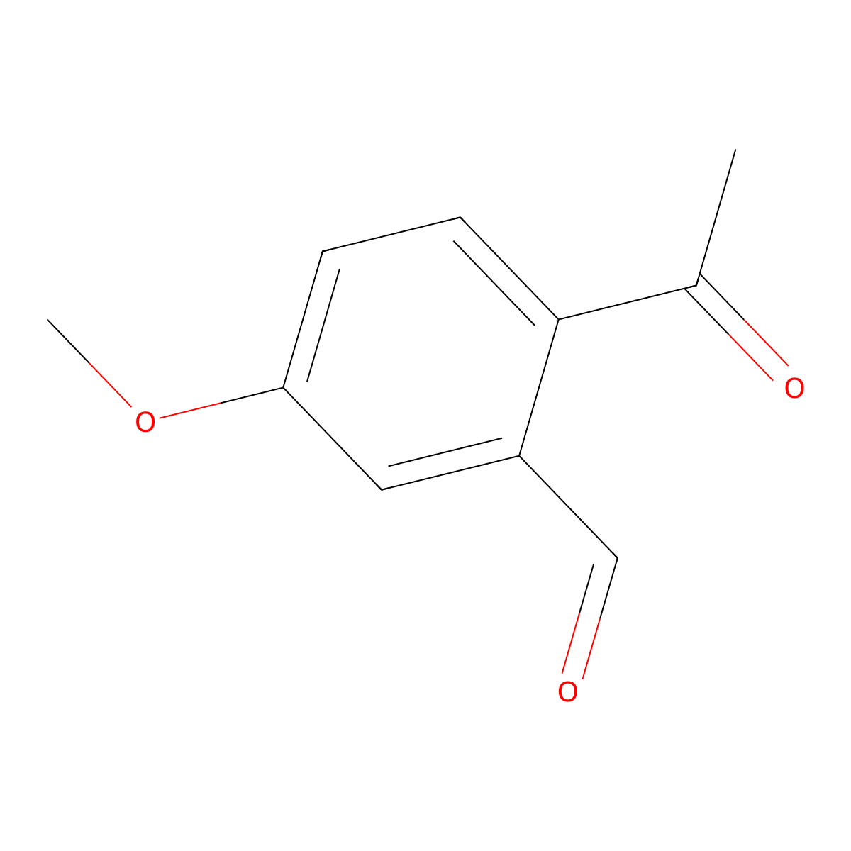2-Acetyl-5-methoxybenzaldehyde molecular structure, CAS 694520-47-3