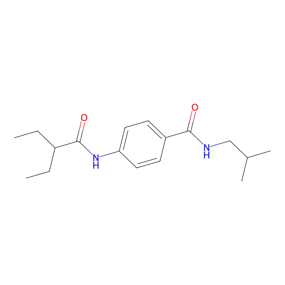 4-(2-ethylbutanoylamino)-N-(2-methylpropyl)benzamide molecular structure, CAS 694521-37-4