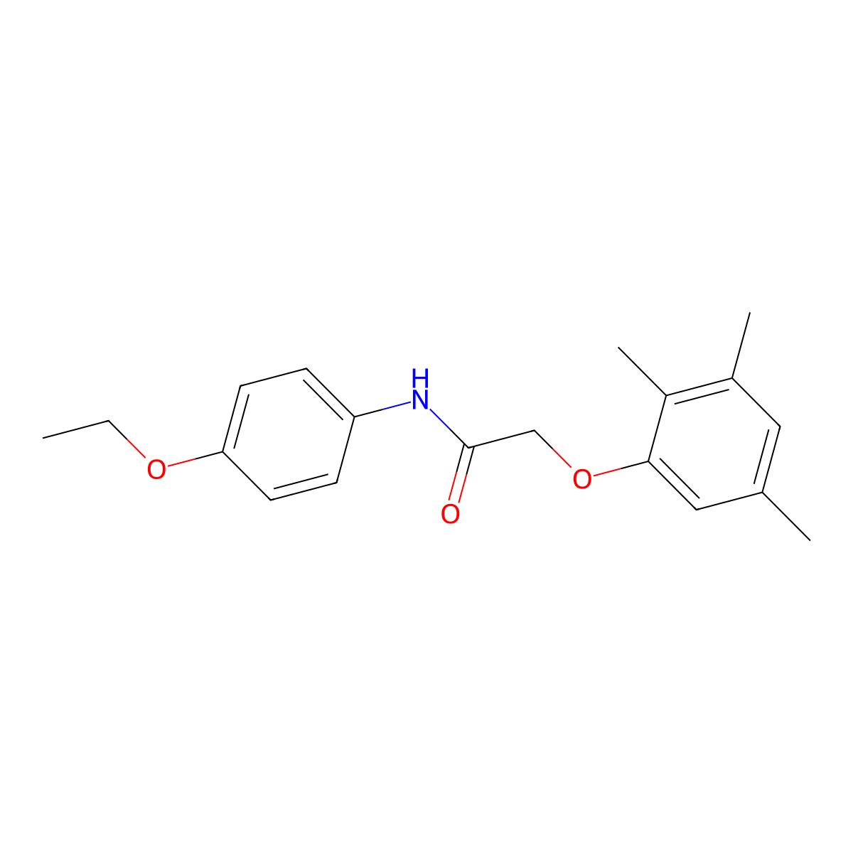 N-(4-ethoxyphenyl)-2-(2,3,5-trimethylphenoxy)acetamide molecular structure, CAS 694521-50-1