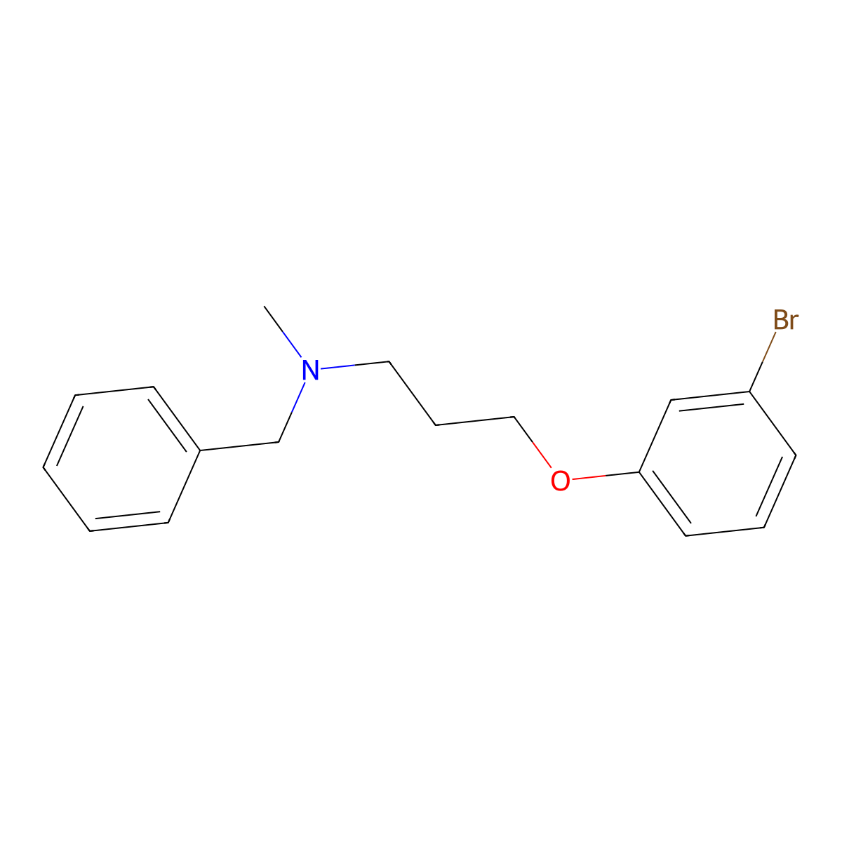 N-benzyl-3-(3-bromophenoxy)-N-methylpropan-1-amine molecular structure, CAS 694521-59-0