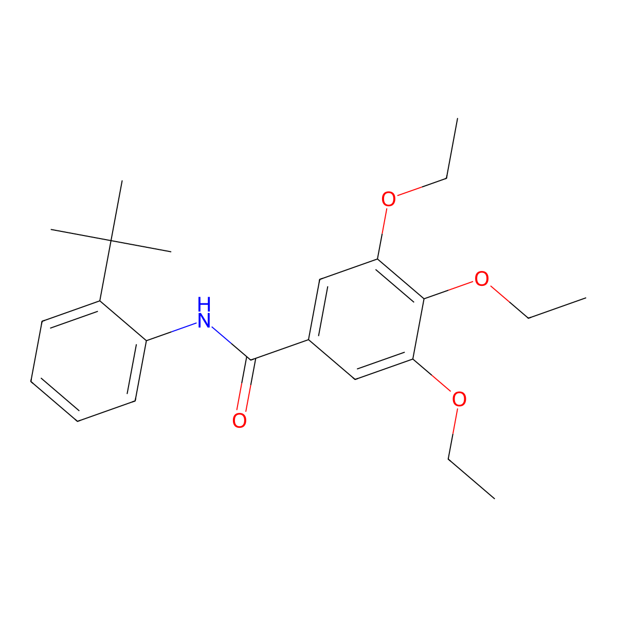 N-(2-tert-butylphenyl)-3,4,5-triethoxybenzamide molecular structure, CAS 694521-77-2