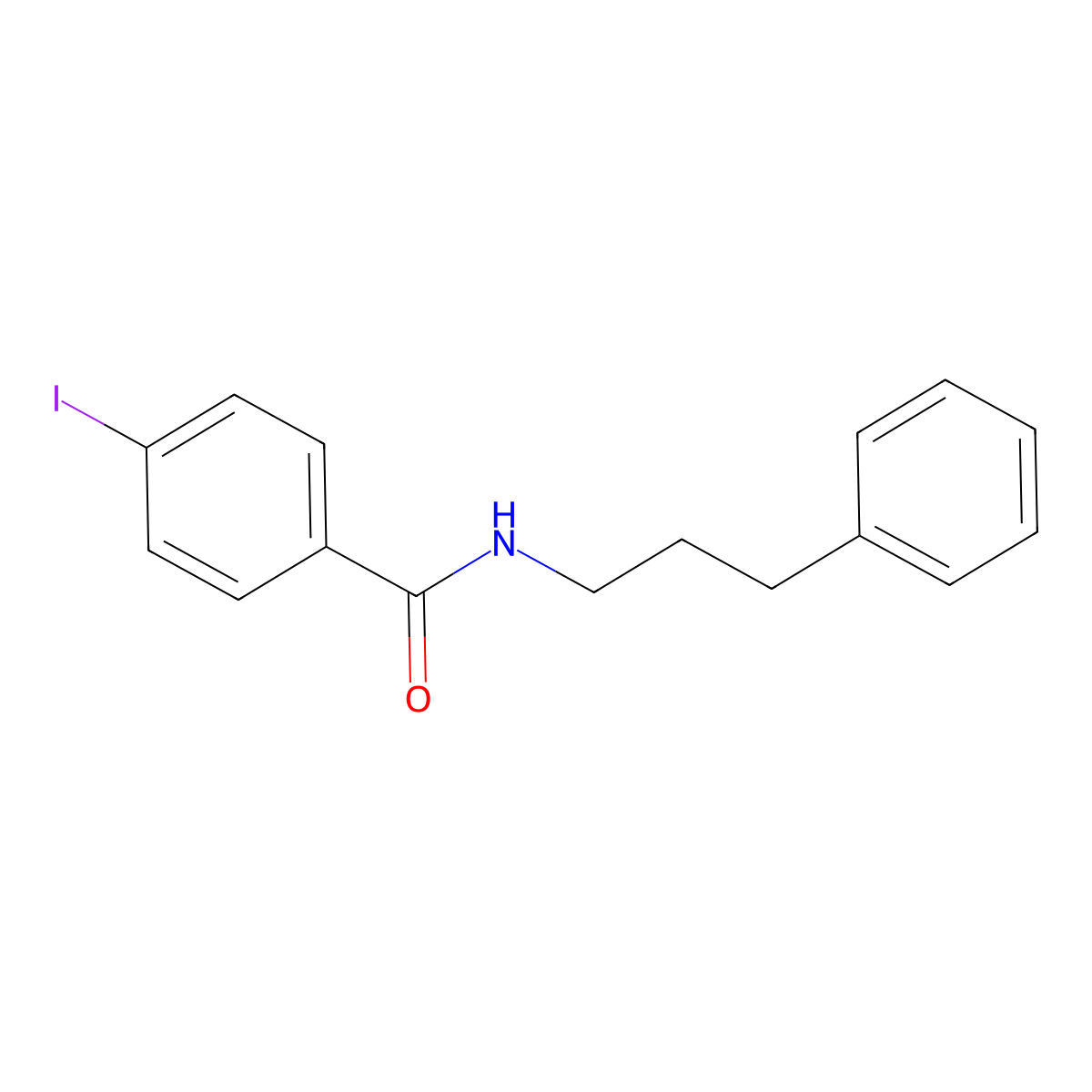 4-iodo-N-(3-phenylpropyl)benzamide molecular structure, CAS 694521-89-6