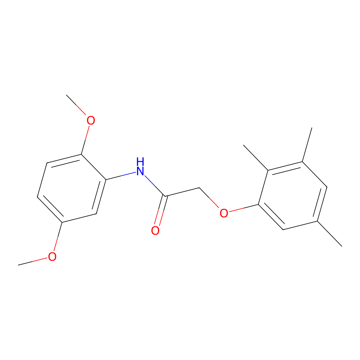 N-(2,5-dimethoxyphenyl)-2-(2,3,5-trimethylphenoxy)acetamide molecular structure, CAS 694521-93-2