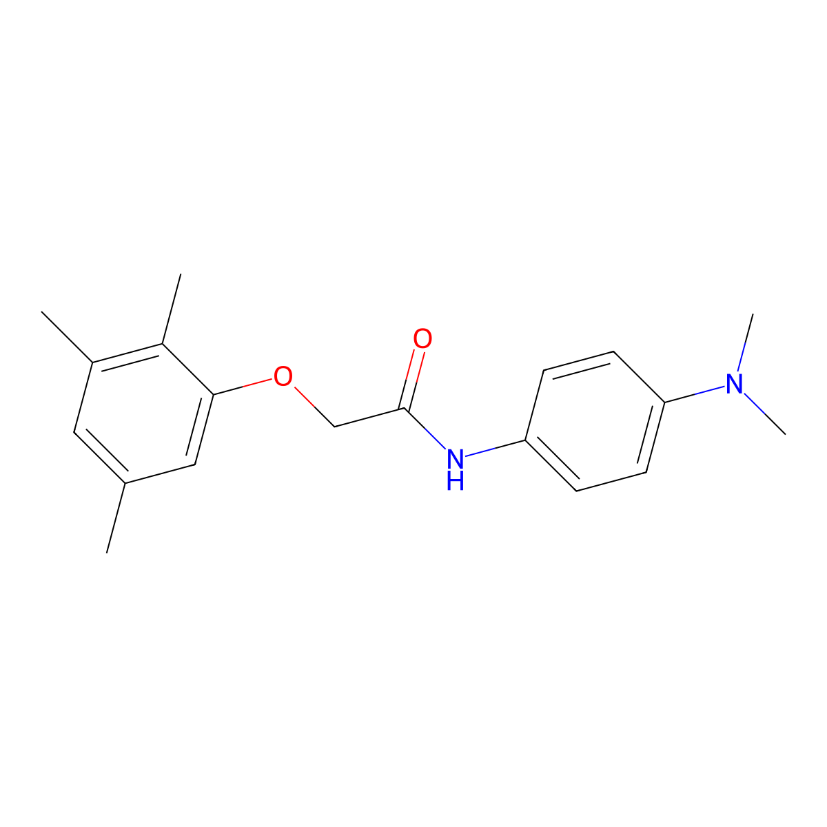 N-[4-(dimethylamino)phenyl]-2-(2,3,5-trimethylphenoxy)acetamide molecular structure, CAS 694522-17-3