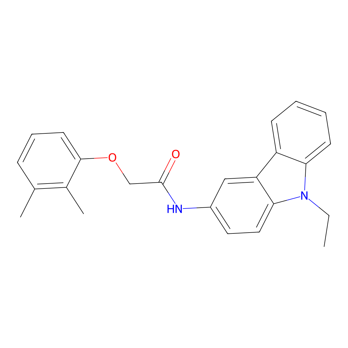 2-(2,3-dimethylphenoxy)-N-(9-ethylcarbazol-3-yl)acetamide molecular structure, CAS 694522-86-6