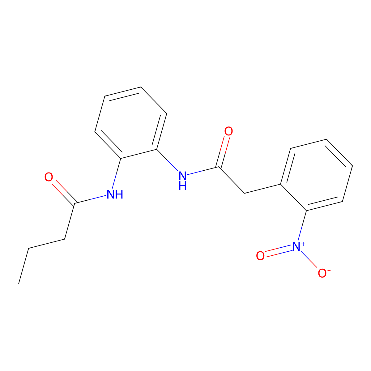 N-(2-{[(2-nitrophenyl)acetyl]amino}phenyl)butanamide molecular structure, CAS 694523-00-7