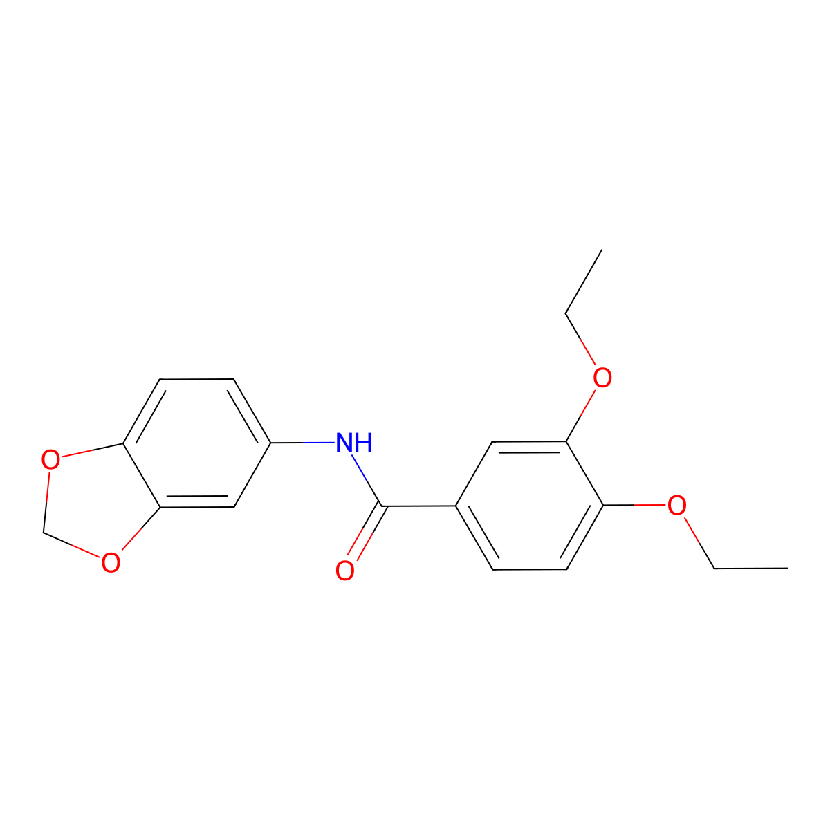 N-(1,3-benzodioxol-5-yl)-3,4-diethoxybenzamide molecular structure, CAS 694525-31-0