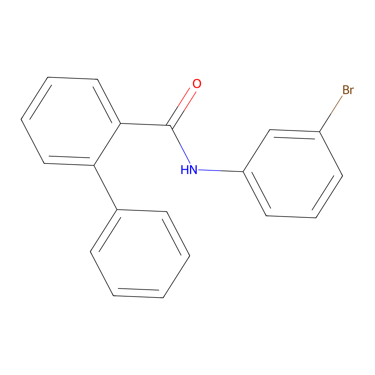 N-(3-bromophenyl)-2-biphenylcarboxamide molecular structure, CAS 694525-83-2