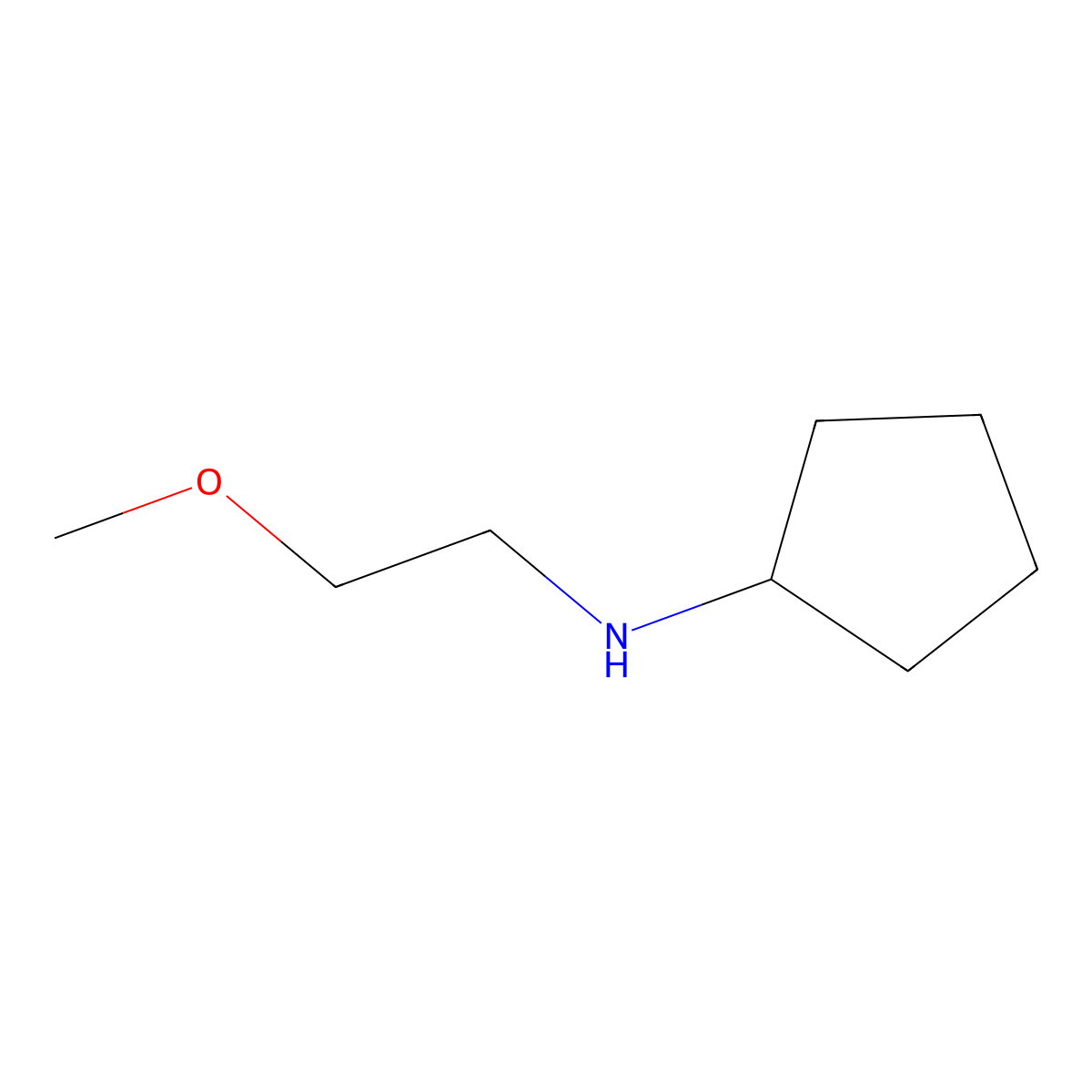 N-(2-methoxyethyl)cyclopentanamine molecular structure, CAS 694533-15-8