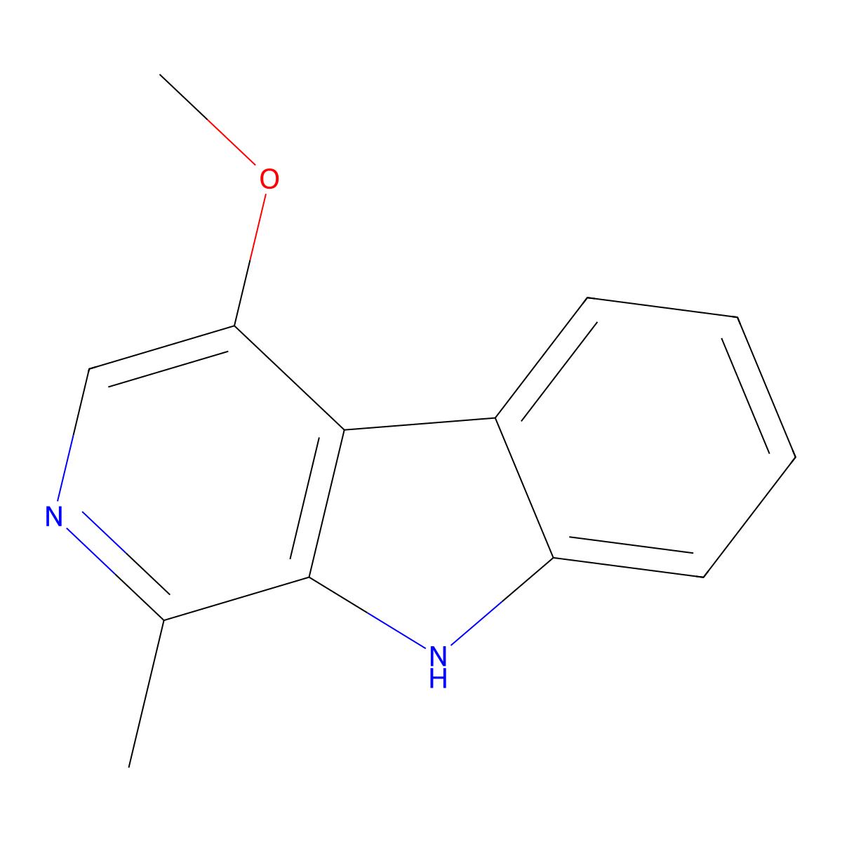 4-Methoxy-1-methyl-9h-pyrido[3,4-b]indole molecular structure, CAS 694533-71-6