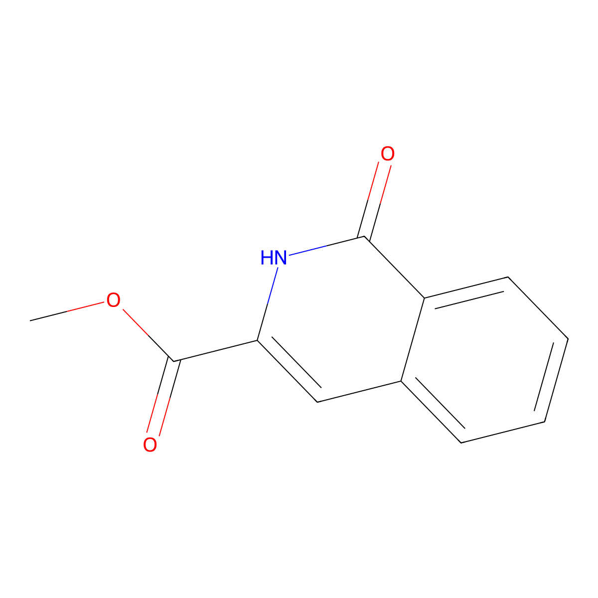 Methyl 1-oxo-1,2-dihydroisoquinoline-3-carboxylate molecular structure, CAS 69454-42-8