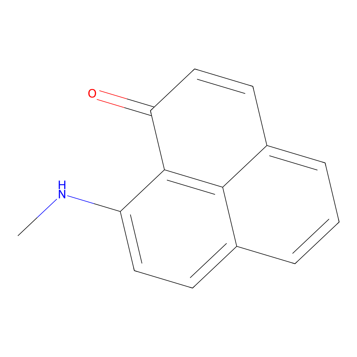 Phenalen-1-one, 9-methylamino- molecular structure, CAS 69454-54-2