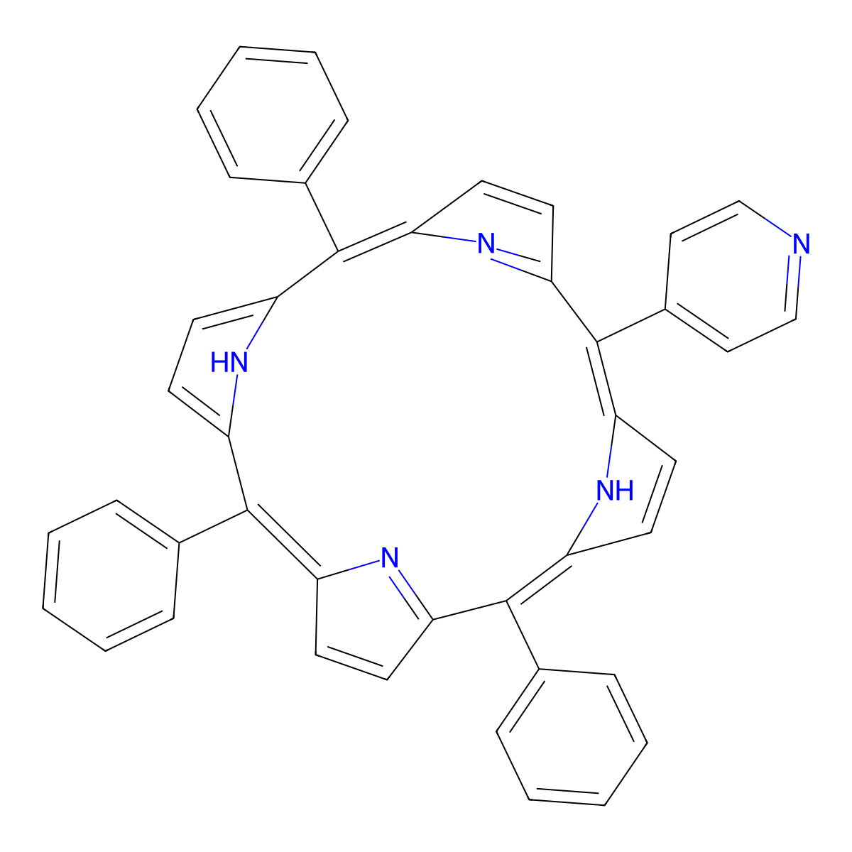 5-(4-Pyridyl)-10,15,20-triphenylporphyrin molecular structure, CAS 69458-21-5
