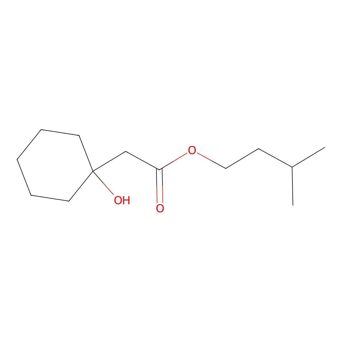 3-Methylbutyl 1-hydroxycyclohexaneacetate molecular structure, CAS 6946-66-3