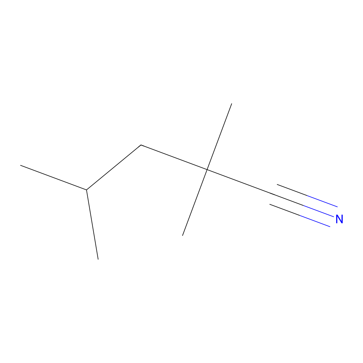 2,2,4-Trimethylpentanenitrile molecular structure, CAS 69462-10-8