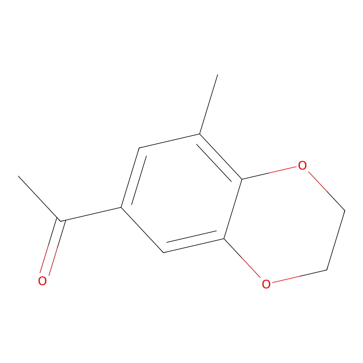 1-(8-Methyl-2,3-dihydro-1,4-benzodioxin-6-yl)ethan-1-one molecular structure, CAS 69464-43-3