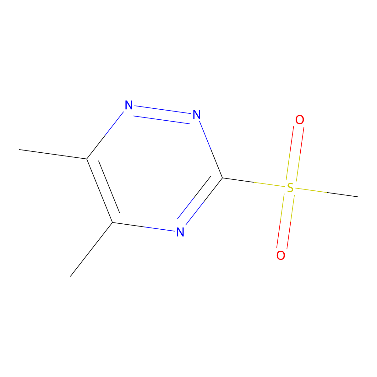 3-Methanesulfonyl-5,6-dimethyl-1,2,4-triazine molecular structure, CAS 69467-12-5