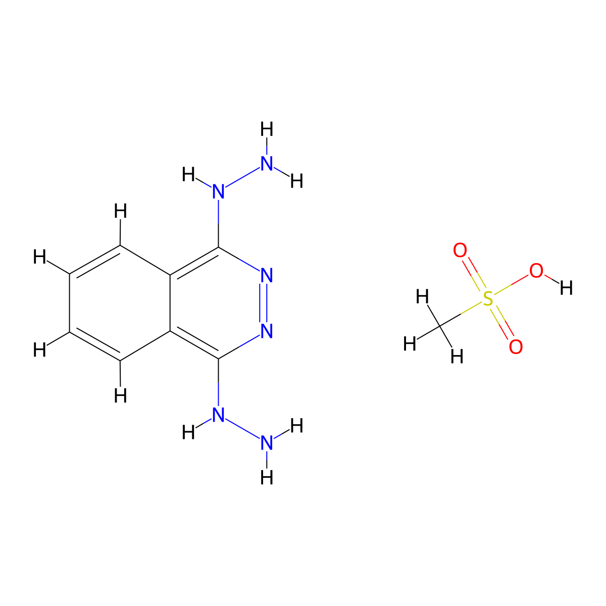 Dihydralazine Mesylate molecular structure, CAS 69467-96-5